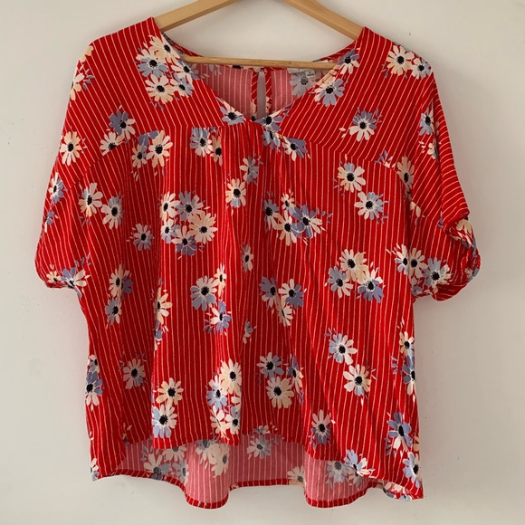 Madewell Rhyme Top Daisy Social Tshirt Blouse - Picture 2 of 4